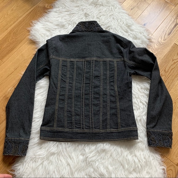 Tristan & Iseut Denim multi black jacket size XS - Picture 2 of 9